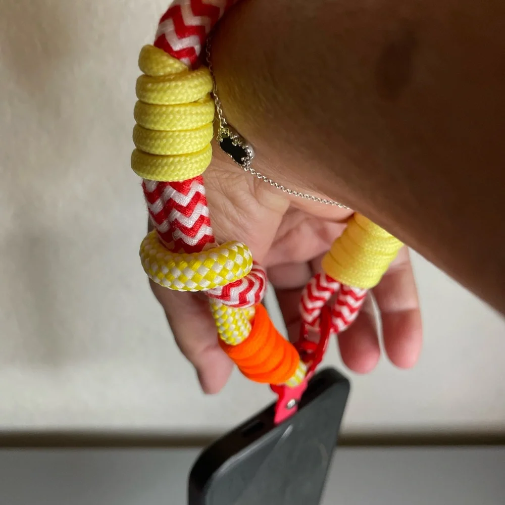 Yellow & Red Phone Wrist Lanyard